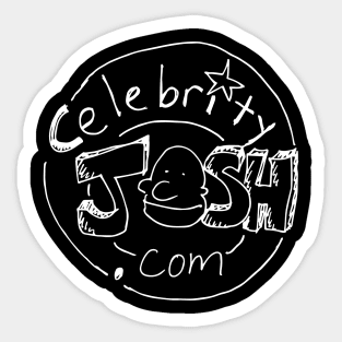 Celebrity Josh logo (white chalk) Sticker